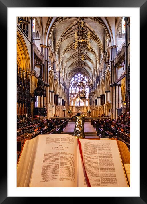 The Revelation to John, Lincoln Cathedral Framed Mounted Print by Tim Hill