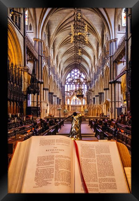 The Revelation to John, Lincoln Cathedral Framed Print by Tim Hill