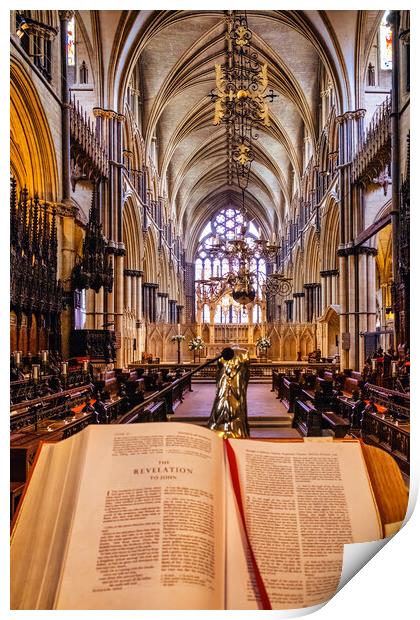 The Revelation to John, Lincoln Cathedral Print by Tim Hill