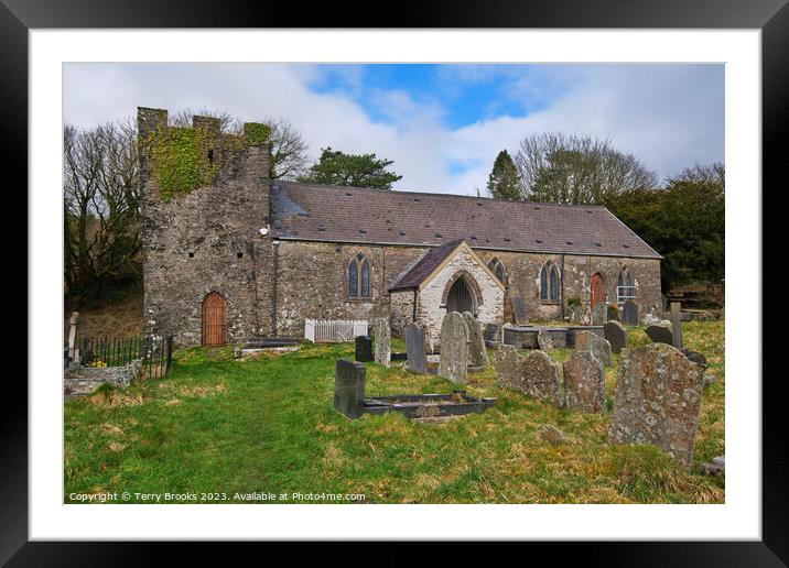 Llangiwg Church aka St Ciwg's Church Pontardawe, South Wales Framed Mounted Print by Terry Brooks
