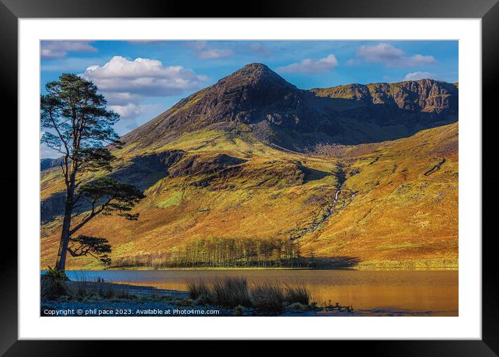 High Stile at Buttermere Framed Mounted Print by phil pace