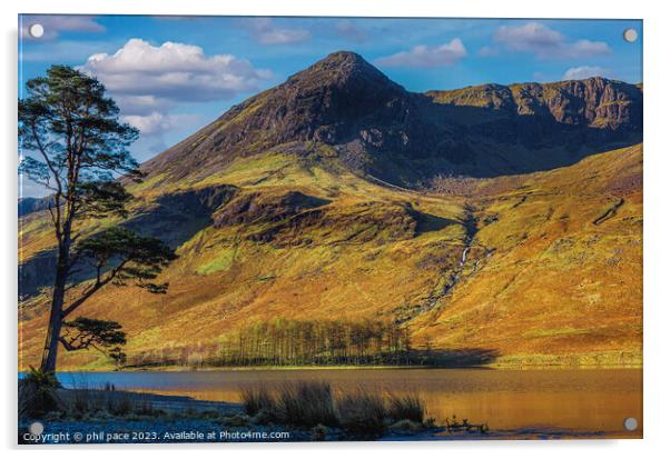 High Stile at Buttermere Acrylic by phil pace