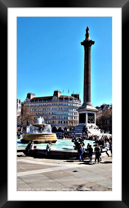 Triumph at Trafalgar Square Framed Mounted Print by Les Schofield