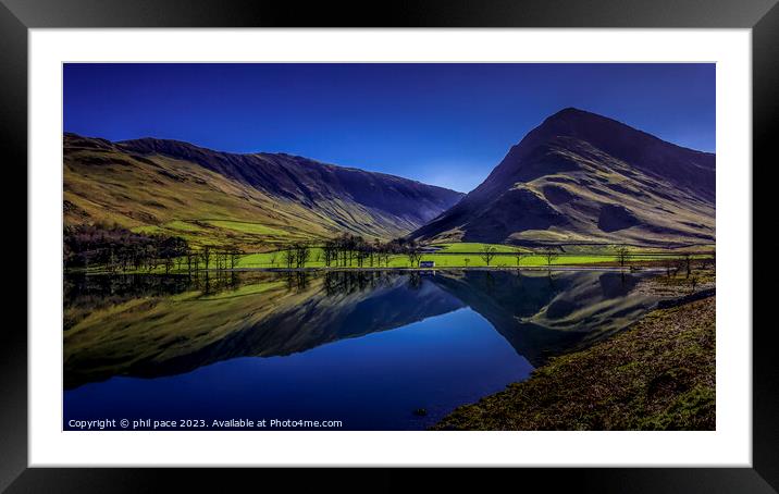Majestic Buttermere Framed Mounted Print by phil pace