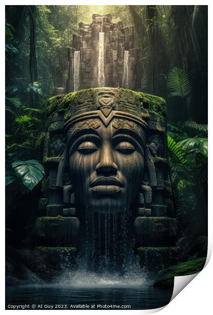 Rainforest Stone Sculpture Print by Craig Doogan Digital Art