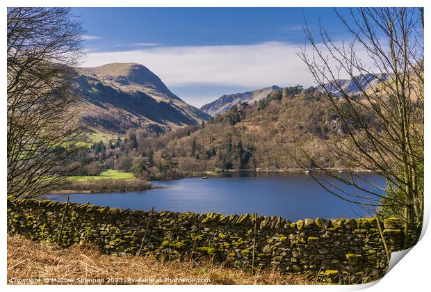 Ullswater, Lake District, Cumbria Print by Michael Shannon