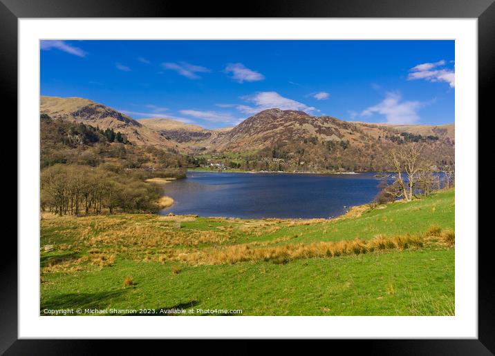 Ullswater and Glenridding, English Lake District Framed Mounted Print by Michael Shannon