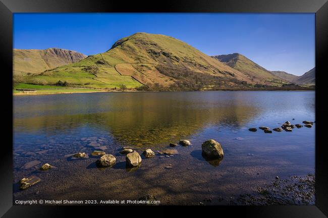 Brothers Water in the Englash Lake District on a s Framed Print by Michael Shannon