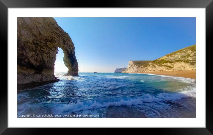 The Majestic Durdle Door Framed Mounted Print by Les Schofield