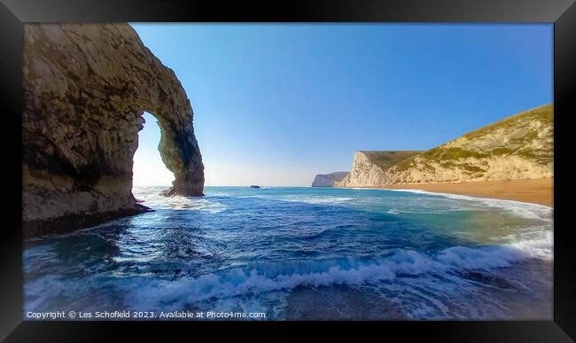 The Majestic Durdle Door Framed Print by Les Schofield