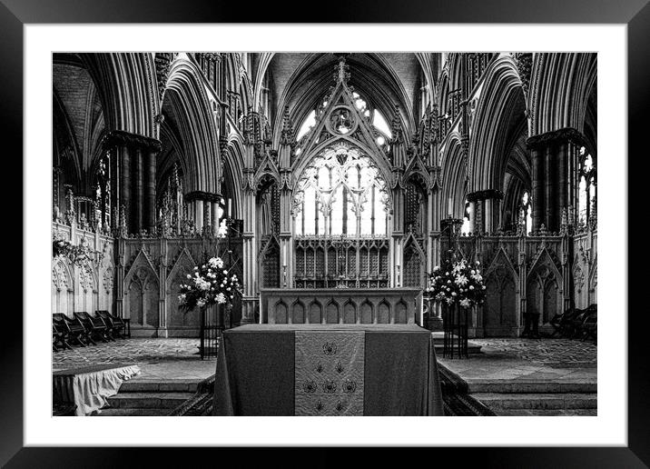 The Cathedral at Lincoln Framed Mounted Print by Steve Smith