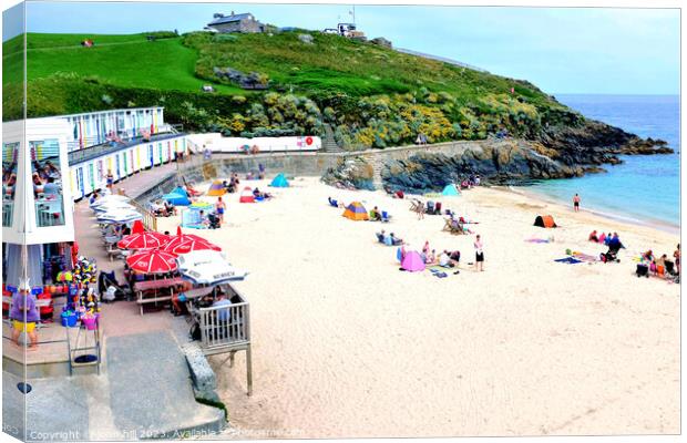 Porthgwidden beach, St. Ives, Cornwall, UK. Canvas Print by john hill