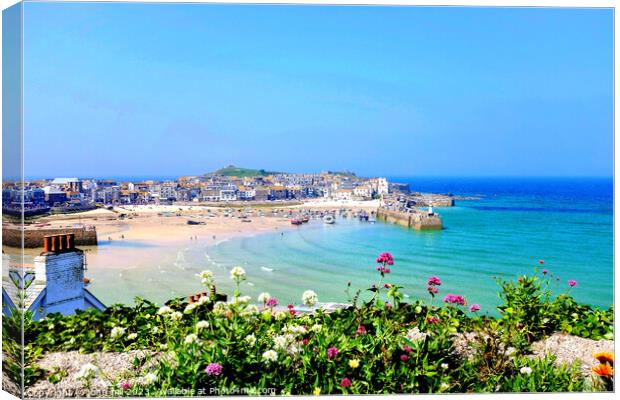 St. Ives Harbour, Cornwall, UK. Canvas Print by john hill