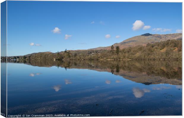 Coniston Reflection Canvas Print by Ian Cramman