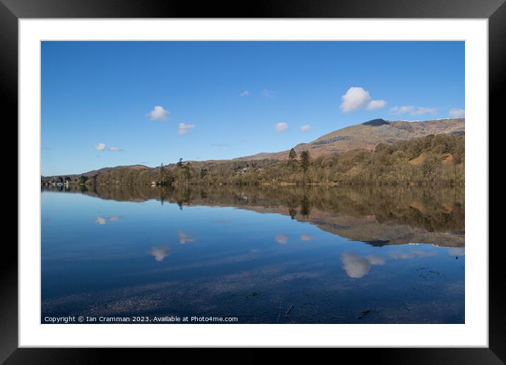 Coniston Reflection Framed Mounted Print by Ian Cramman