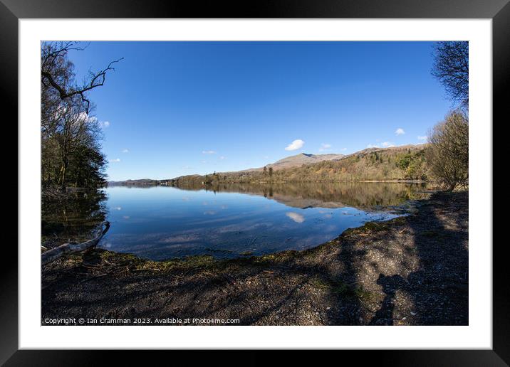 Reflections on Coniston Framed Mounted Print by Ian Cramman