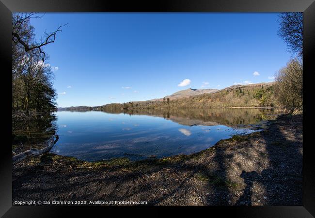 Reflections on Coniston Framed Print by Ian Cramman