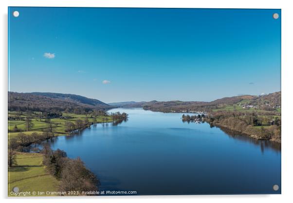 Coniston Water from above Acrylic by Ian Cramman
