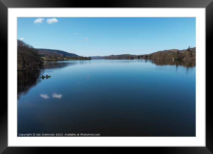 A Canoe on Coniston Water Framed Mounted Print by Ian Cramman