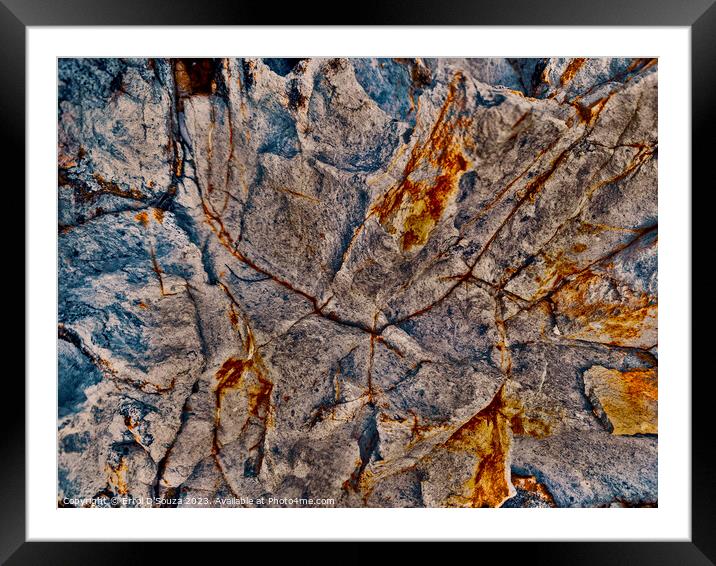 Abstract Rock Textures Framed Mounted Print by Errol D'Souza