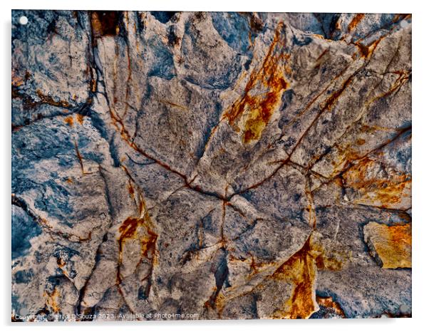Abstract Rock Textures Acrylic by Errol D'Souza