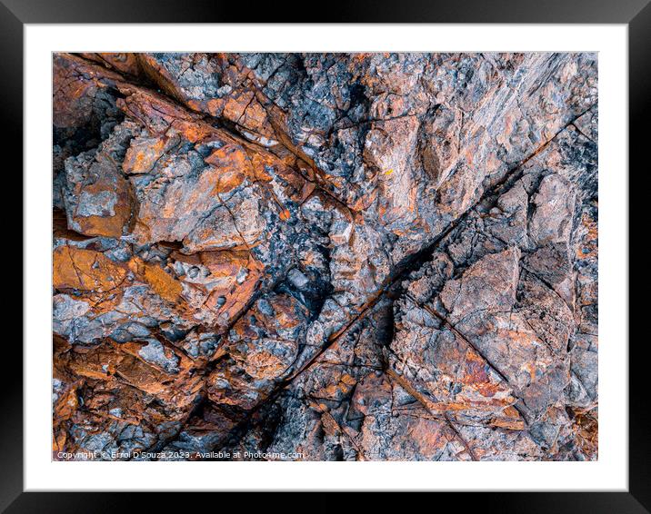 Abstract Rock Textures Framed Mounted Print by Errol D'Souza