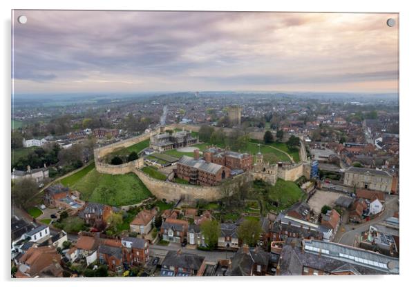 Lincoln Castle Acrylic by Apollo Aerial Photography