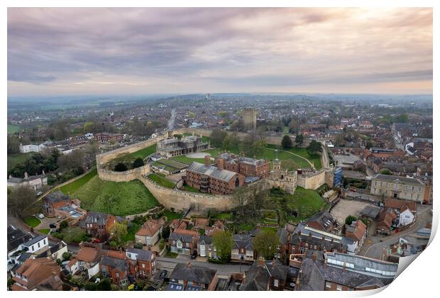 Lincoln Castle Print by Apollo Aerial Photography