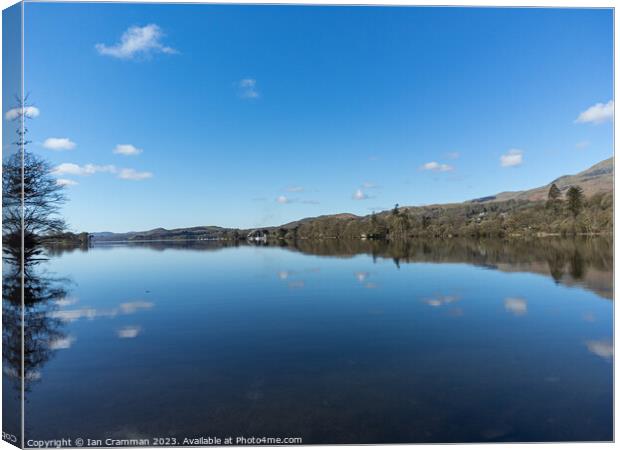 Coniston Reflections Canvas Print by Ian Cramman