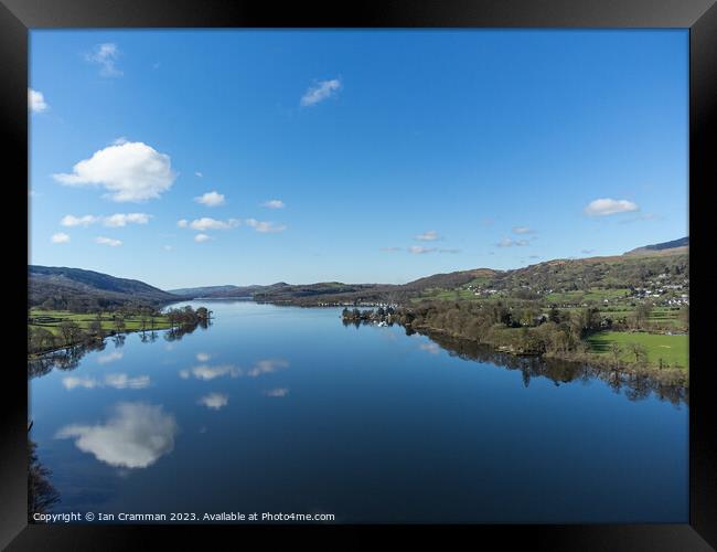 Clouds over Coniston Water Framed Print by Ian Cramman
