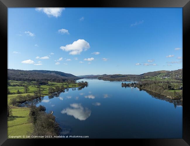 Looking south over Coniston Water Framed Print by Ian Cramman