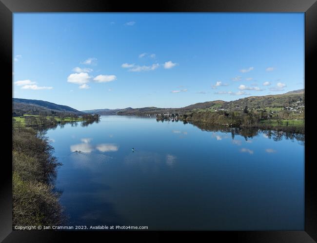 Reflections in Coniston Water Framed Print by Ian Cramman