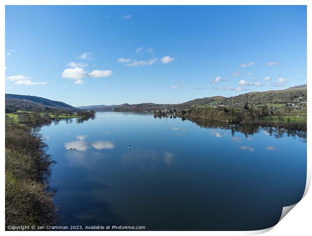 Reflections in Coniston Water Print by Ian Cramman