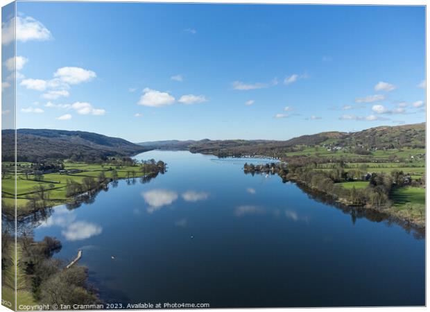 Reflections on Coniston Water Canvas Print by Ian Cramman