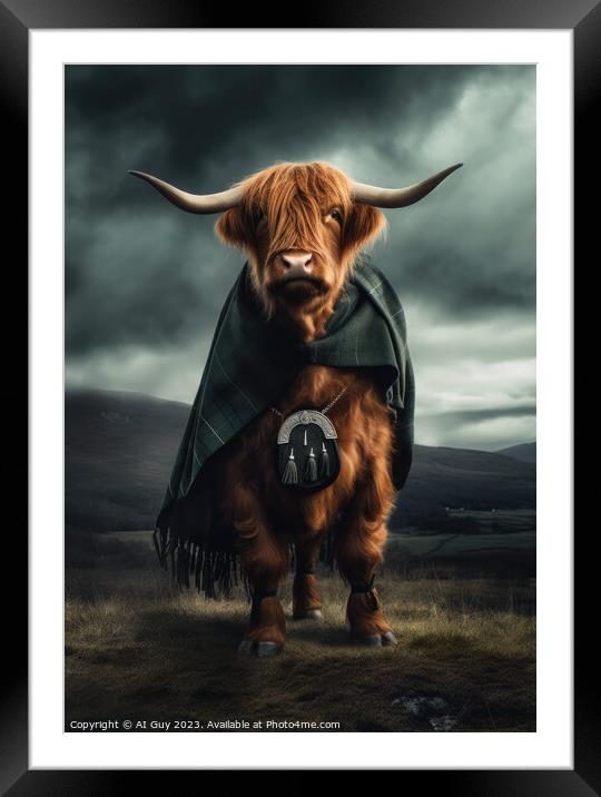 Highlander Framed Mounted Print by Craig Doogan Digital Art