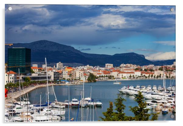 City of Split in Croatia Acrylic by Artur Bogacki
