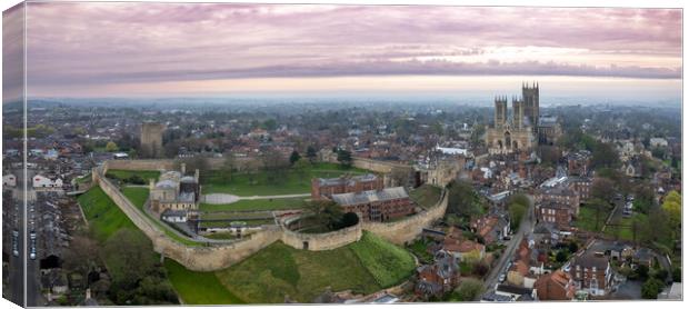 Lincoln Cathedral and Castle  Canvas Print by Apollo Aerial Photography