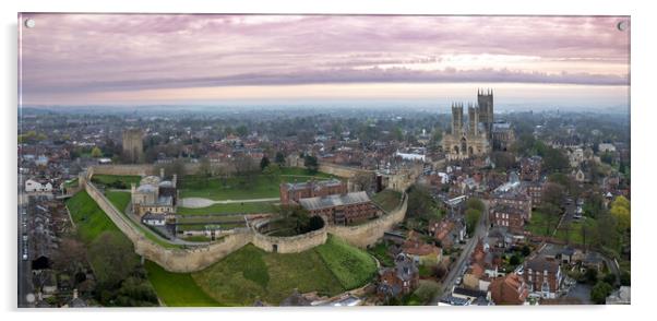 Lincoln Cathedral and Castle  Acrylic by Apollo Aerial Photography