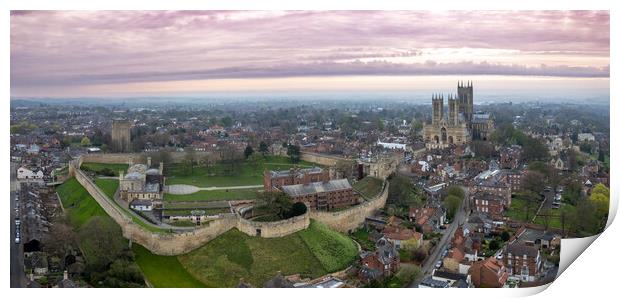 Lincoln Cathedral and Castle  Print by Apollo Aerial Photography