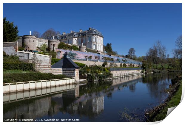 Chateau Long and River Somme, France Print by Imladris 