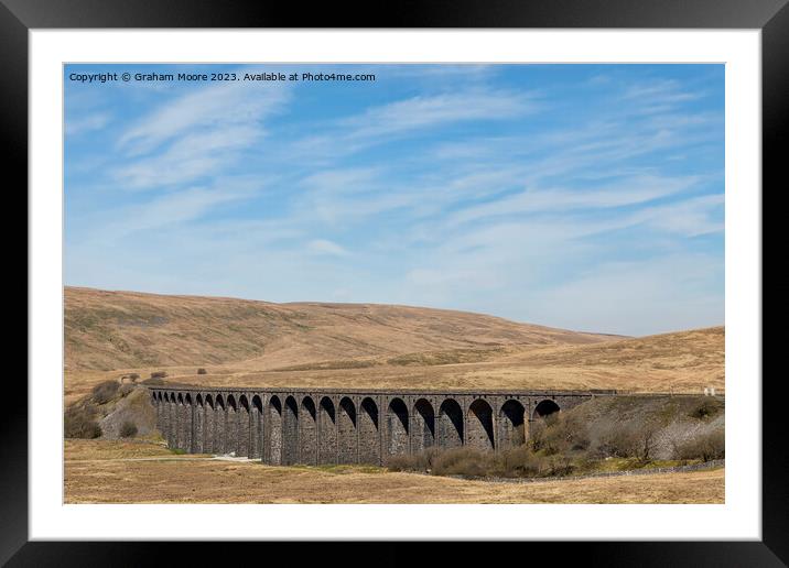 Ribblehead Viaduct from the west Framed Mounted Print by Graham Moore