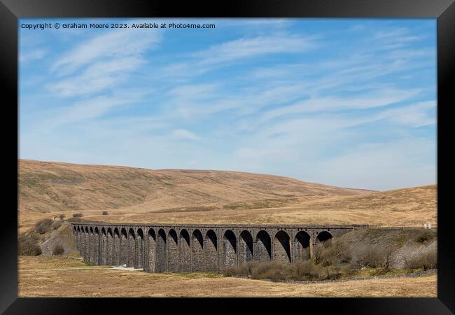 Ribblehead Viaduct from the west Framed Print by Graham Moore