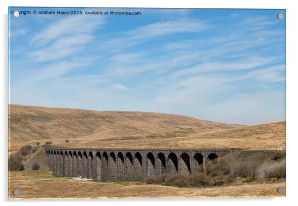Ribblehead Viaduct from the west Acrylic by Graham Moore