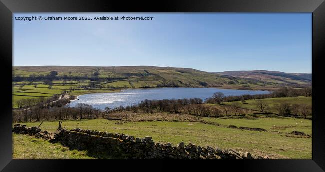 Semer Water panorama from the north Framed Print by Graham Moore