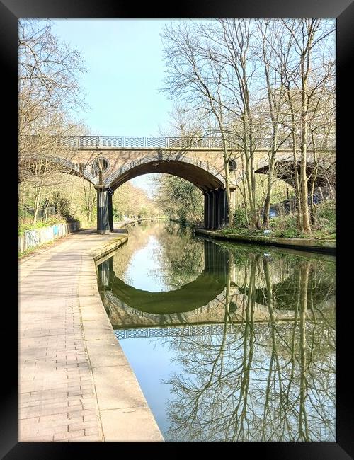 Serenity on Regent's Canal Framed Print by Peter Lewis