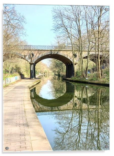 Serenity on Regent's Canal Acrylic by Peter Lewis