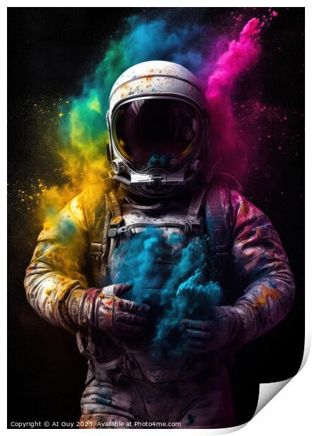 Spaceman Print by Craig Doogan Digital Art