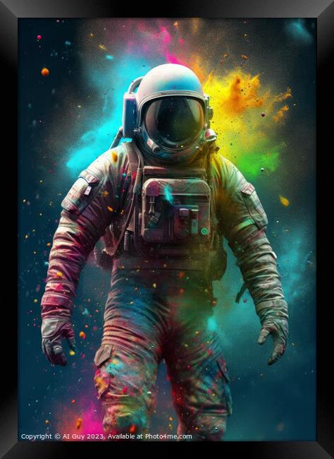 Colourful Astronaut Framed Print by Craig Doogan Digital Art