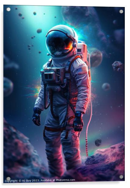 AI Spaceman Acrylic by Craig Doogan Digital Art