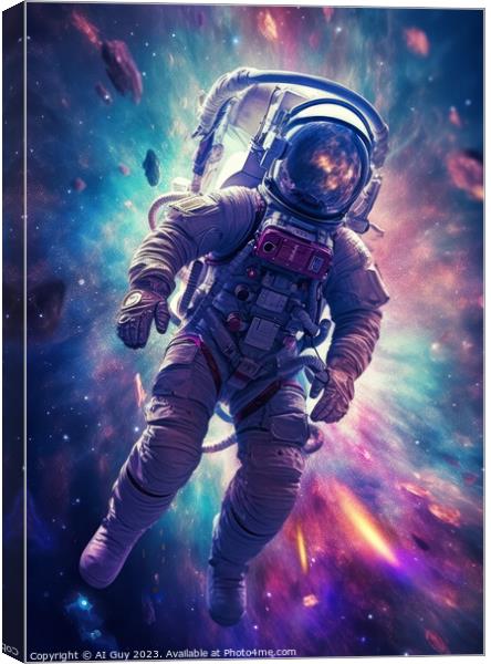 Astronaut Space Render Canvas Print by Craig Doogan Digital Art